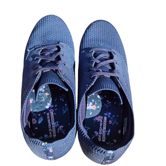 Skechers Women's Goga Mat Gen 5 Navy Blue Mesh Running Sneaker 136112 Size 8.5 - Picture 10 of 13